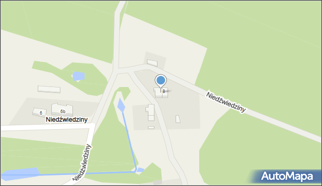 Niedźwiedziny, Niedźwiedziny, 8/1, mapa Niedźwiedziny