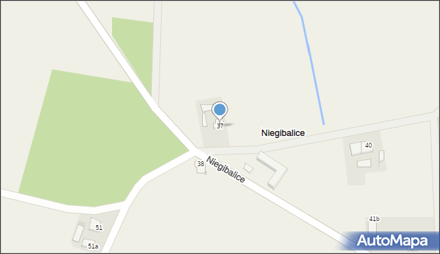 Niegibalice, Niegibalice, 37, mapa Niegibalice