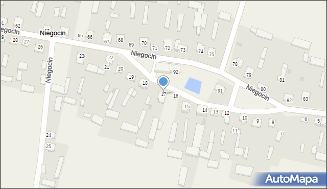 Niegocin, Niegocin, 17, mapa Niegocin