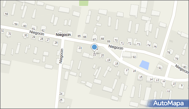Niegocin, Niegocin, 21, mapa Niegocin