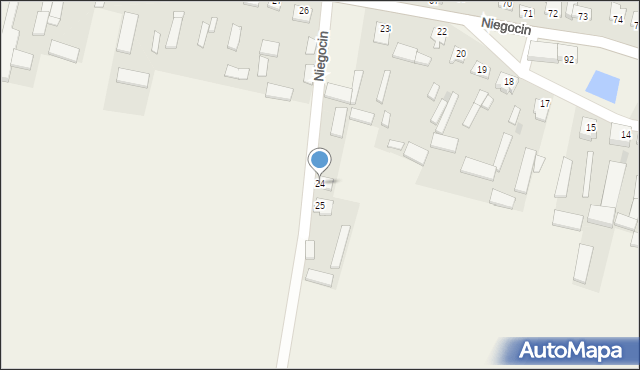 Niegocin, Niegocin, 24, mapa Niegocin