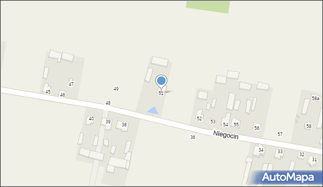 Niegocin, Niegocin, 51, mapa Niegocin