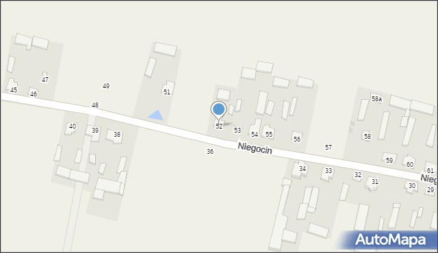 Niegocin, Niegocin, 52, mapa Niegocin