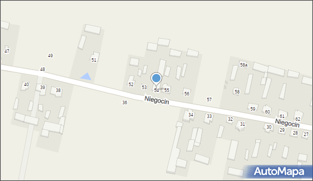 Niegocin, Niegocin, 54, mapa Niegocin