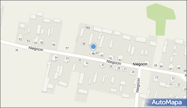 Niegocin, Niegocin, 59, mapa Niegocin