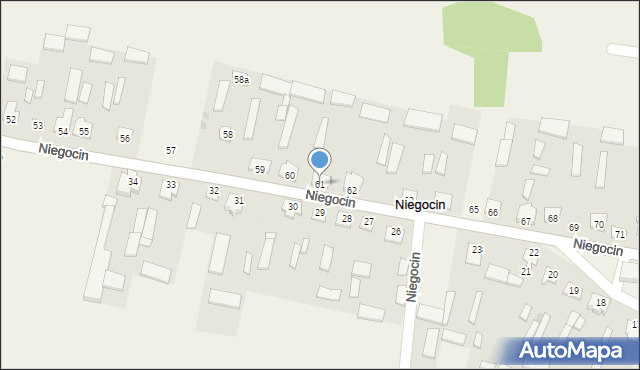 Niegocin, Niegocin, 61, mapa Niegocin