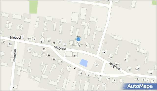 Niegocin, Niegocin, 73, mapa Niegocin