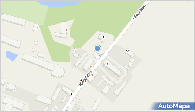 Niegolewo, Niegolewo, 31A, mapa Niegolewo