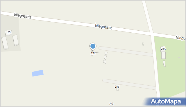 Niegoszcz, Niegoszcz, 25b, mapa Niegoszcz