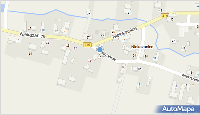 Niekazanice, Niekazanice, 10, mapa Niekazanice