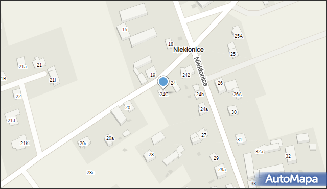 Niekłonice, Niekłonice, 24C, mapa Niekłonice