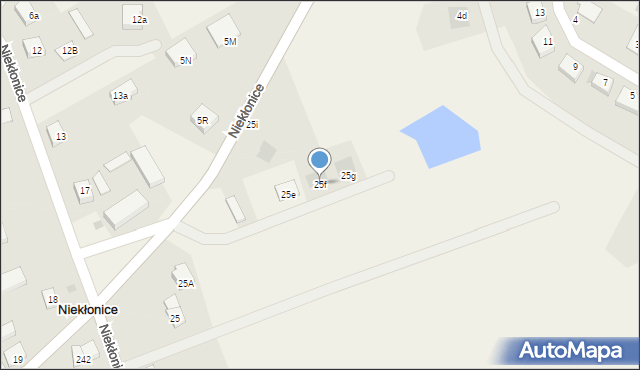 Niekłonice, Niekłonice, 25f, mapa Niekłonice