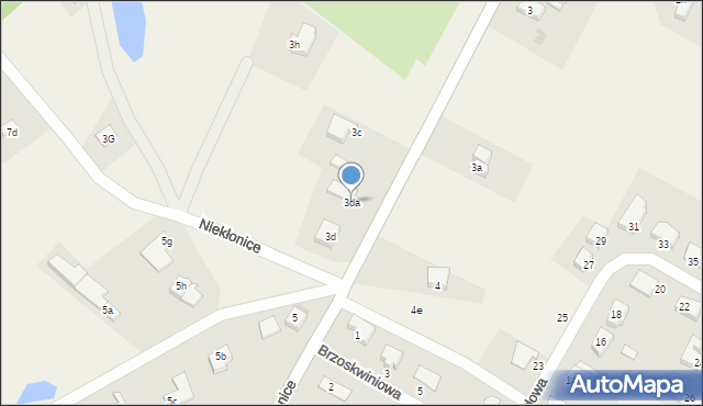 Niekłonice, Niekłonice, 3da, mapa Niekłonice