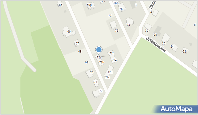 Niekłonice, Niekłonice, 72a, mapa Niekłonice