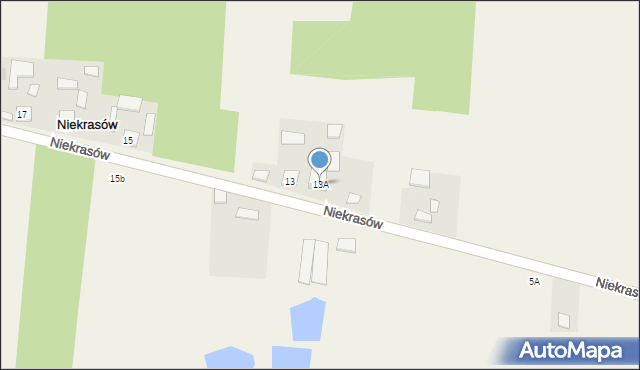 Niekrasów, Niekrasów, 13A, mapa Niekrasów