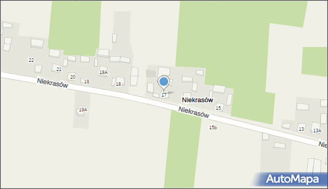 Niekrasów, Niekrasów, 17, mapa Niekrasów