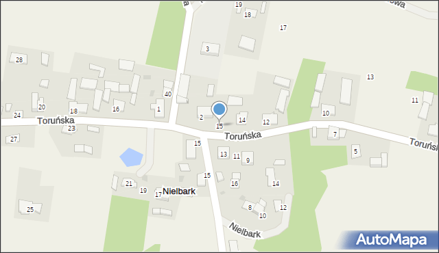 Nielbark, Nielbark, 15, mapa Nielbark