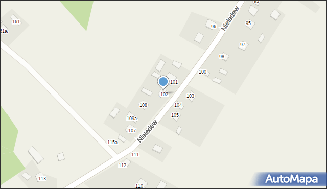 Nieledew, Nieledew, 102, mapa Nieledew
