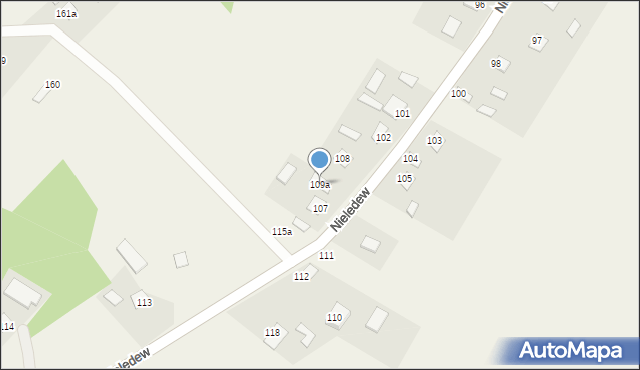 Nieledew, Nieledew, 109a, mapa Nieledew