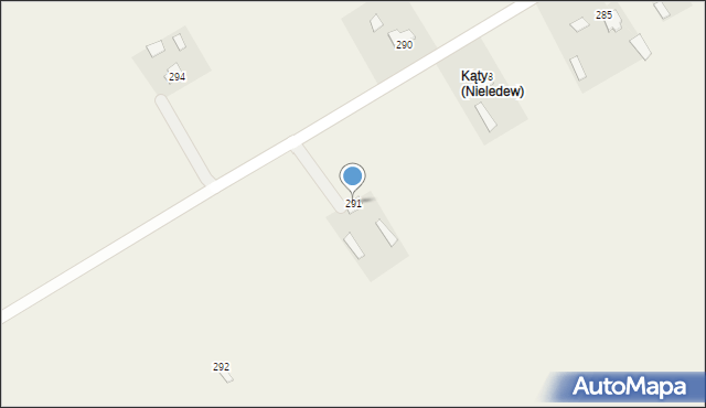 Nieledew, Nieledew, 291, mapa Nieledew