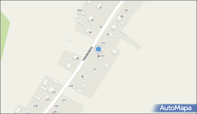 Nieledew, Nieledew, 95, mapa Nieledew