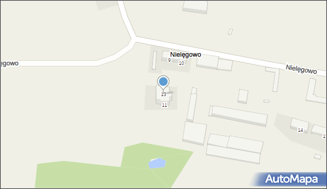 Nielęgowo, Nielęgowo, 13, mapa Nielęgowo