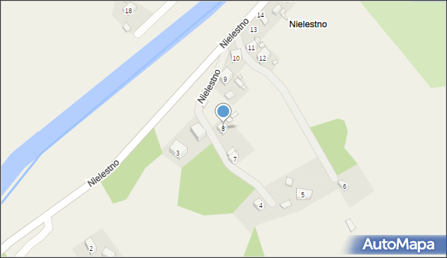 Nielestno, Nielestno, 8, mapa Nielestno