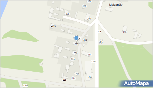 Nielisz, Nielisz, 207, mapa Nielisz