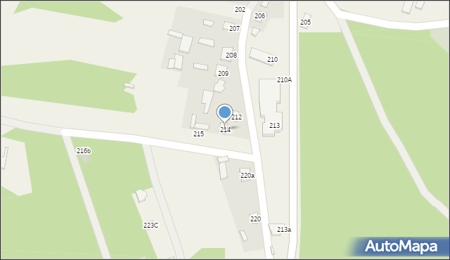 Nielisz, Nielisz, 214, mapa Nielisz