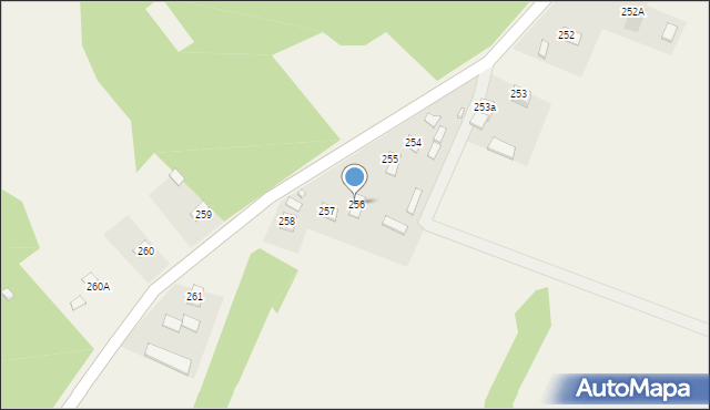 Nielisz, Nielisz, 256, mapa Nielisz