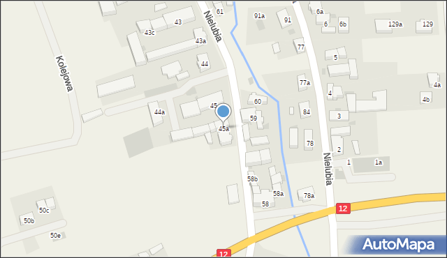 Nielubia, Nielubia, 45a, mapa Nielubia
