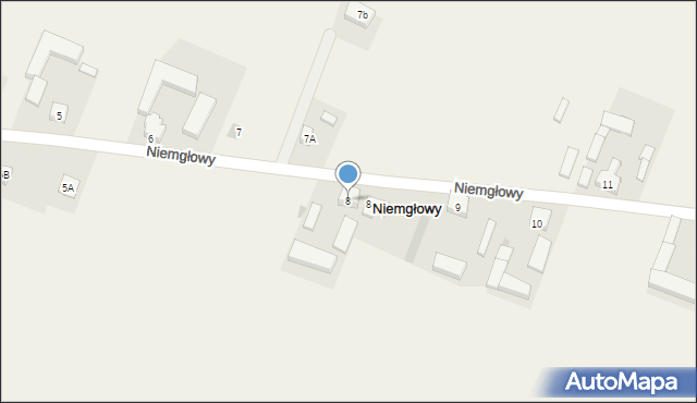 Niemgłowy, Niemgłowy, 8, mapa Niemgłowy