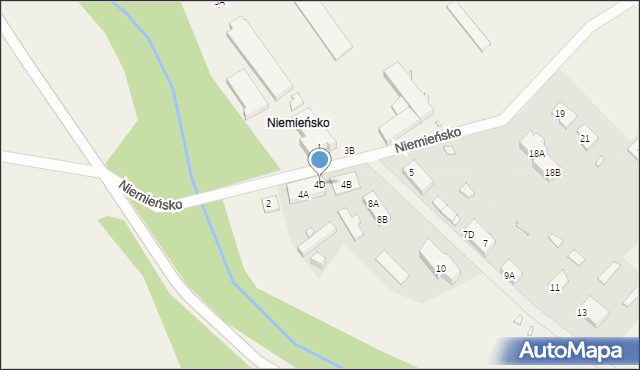 Niemieńsko, Niemieńsko, 4D, mapa Niemieńsko