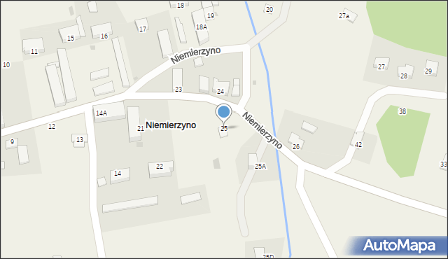 Niemierzyno, Niemierzyno, 25, mapa Niemierzyno