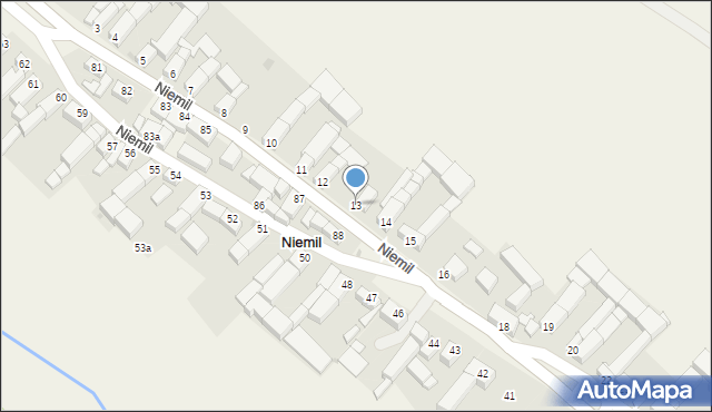 Niemil, Niemil, 13, mapa Niemil