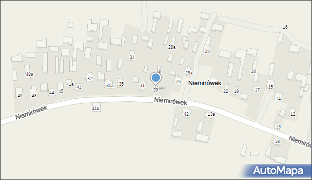 Niemirówek, Niemirówek, 29, mapa Niemirówek