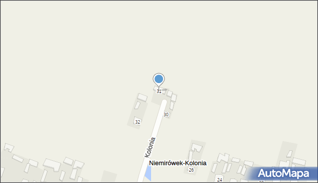 Niemirówek-Kolonia, Niemirówek-Kolonia, 31, mapa Niemirówek-Kolonia