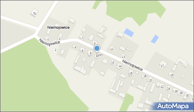 Niemojowice, Niemojowice, 10, mapa Niemojowice