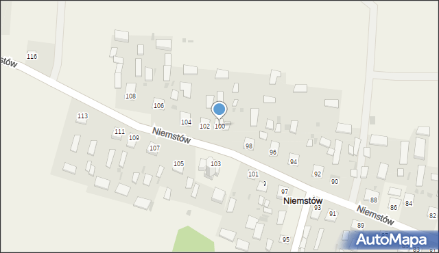 Niemstów, Niemstów, 100, mapa Niemstów