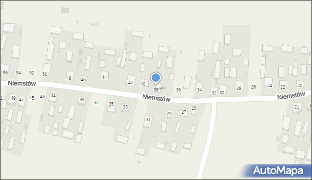 Niemstów, Niemstów, 38, mapa Niemstów