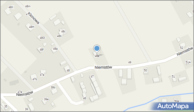 Niemstów, Niemstów, 48e, mapa Niemstów