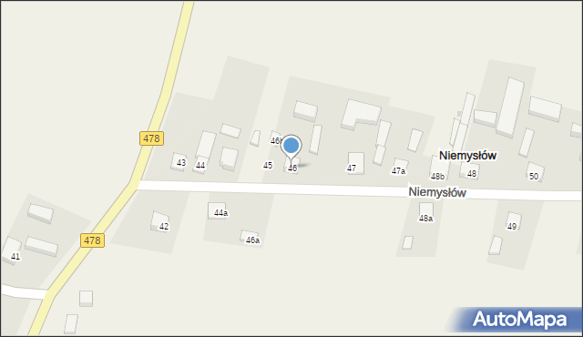 Niemysłów, Niemysłów, 46, mapa Niemysłów