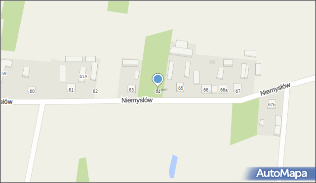 Niemysłów, Niemysłów, 64, mapa Niemysłów