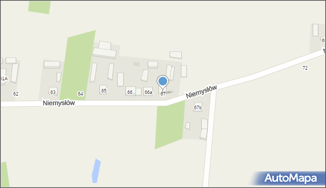 Niemysłów, Niemysłów, 67, mapa Niemysłów
