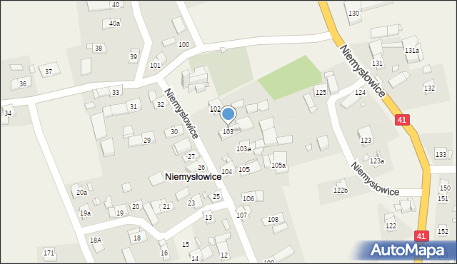 Niemysłowice, Niemysłowice, 103, mapa Niemysłowice