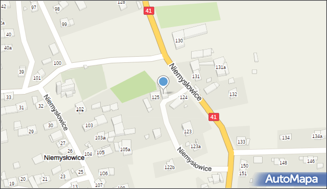 Niemysłowice, Niemysłowice, 126, mapa Niemysłowice