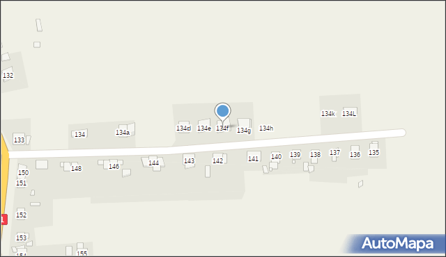 Niemysłowice, Niemysłowice, 134f, mapa Niemysłowice