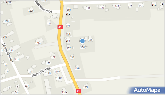Niemysłowice, Niemysłowice, 156, mapa Niemysłowice