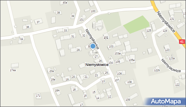 Niemysłowice, Niemysłowice, 28, mapa Niemysłowice