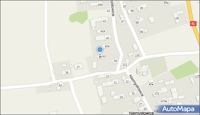 Niemysłowice, Niemysłowice, 38, mapa Niemysłowice